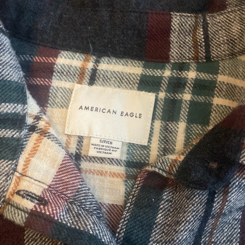 American Eagle Button Up Cropped Flannel - image 3